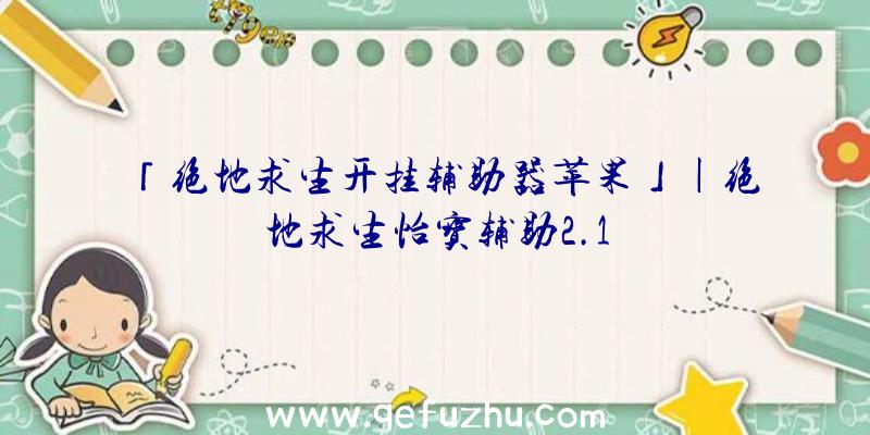 「绝地求生开挂辅助器苹果」|绝地求生怡宝辅助2.1